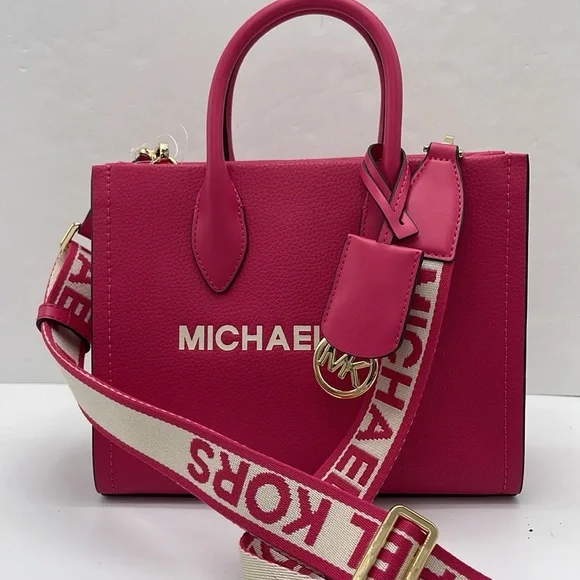 MICHAEL KORS
Mirella Small Pebbled Leather Crossbody Bag Tote 
Electric Pink - Picture 5 of 16